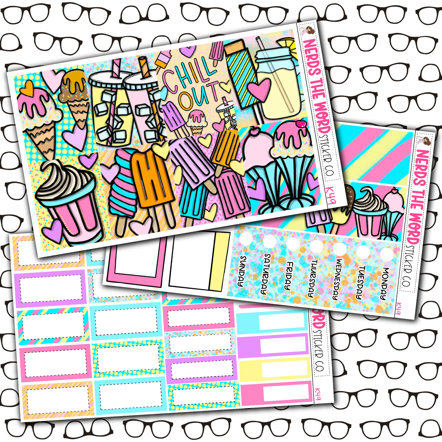 Chill Out Monthly, Weekly and or Journaling Sticker Kit