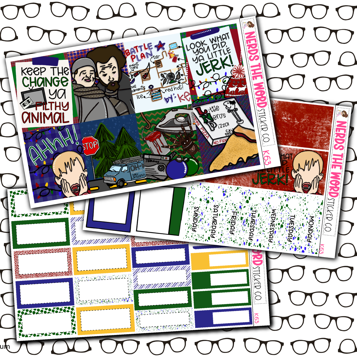 KEVIN! Monthly, Weekly and or Journaling Sticker Kit