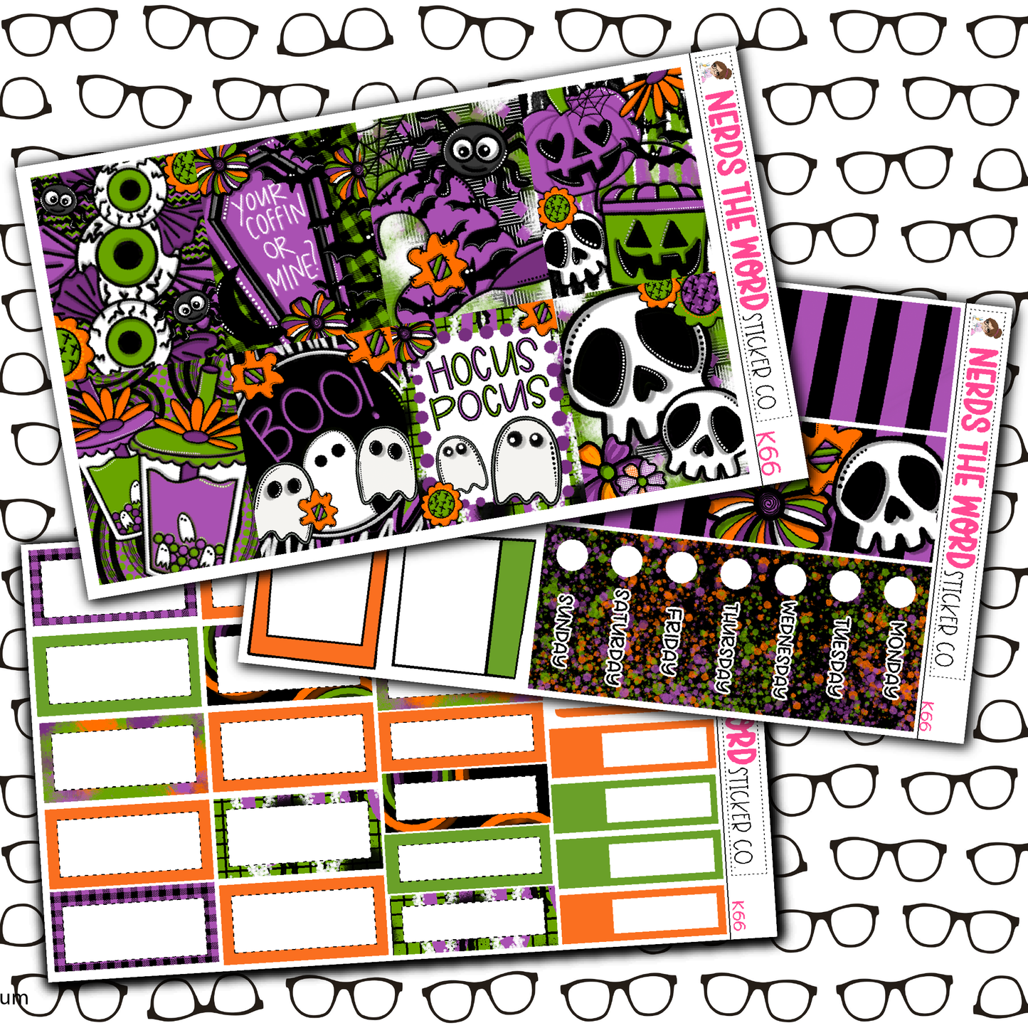 Spooky Season Monthly, Weekly and or Journaling Sticker Kit