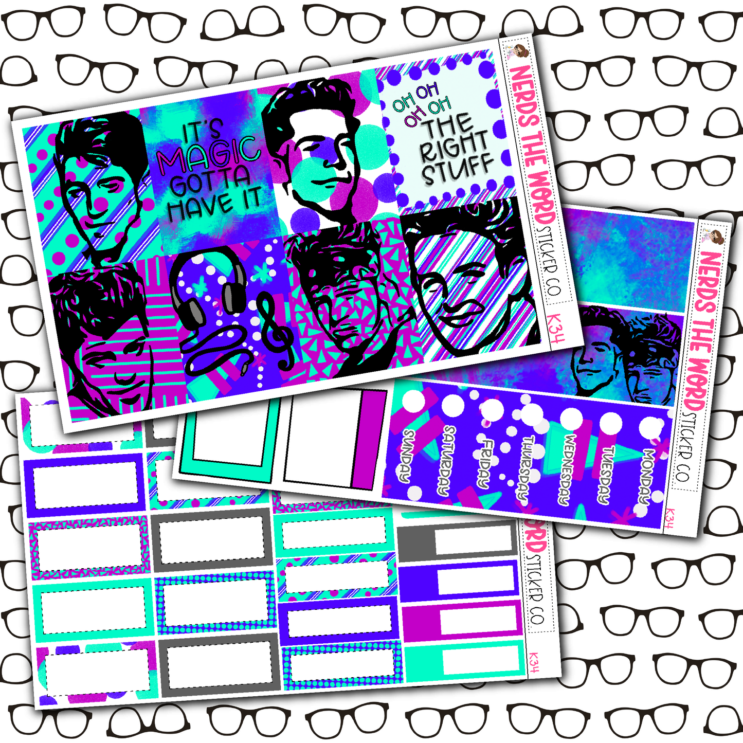 NKOTB Monthly, Weekly and or Journaling Sticker Kit