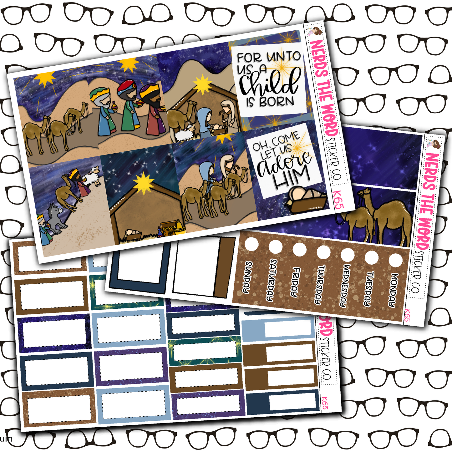 Nativity Monthly, Weekly and or Journaling Sticker Kit