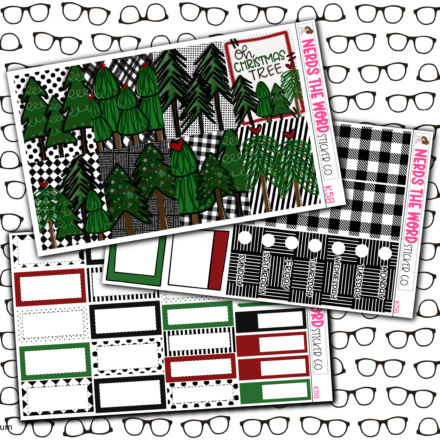 O Christmas Tree Monthly, Weekly and or Journaling Sticker Kit