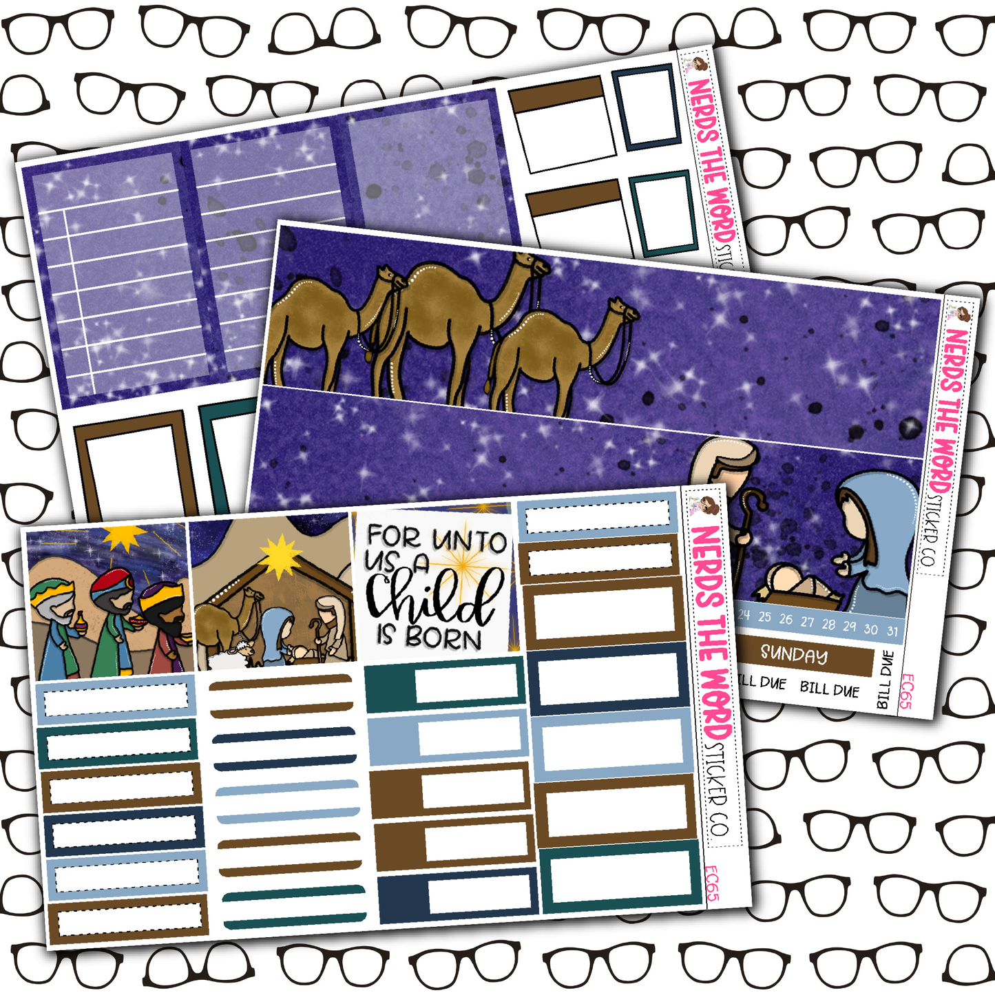 Nativity Monthly, Weekly and or Journaling Sticker Kit