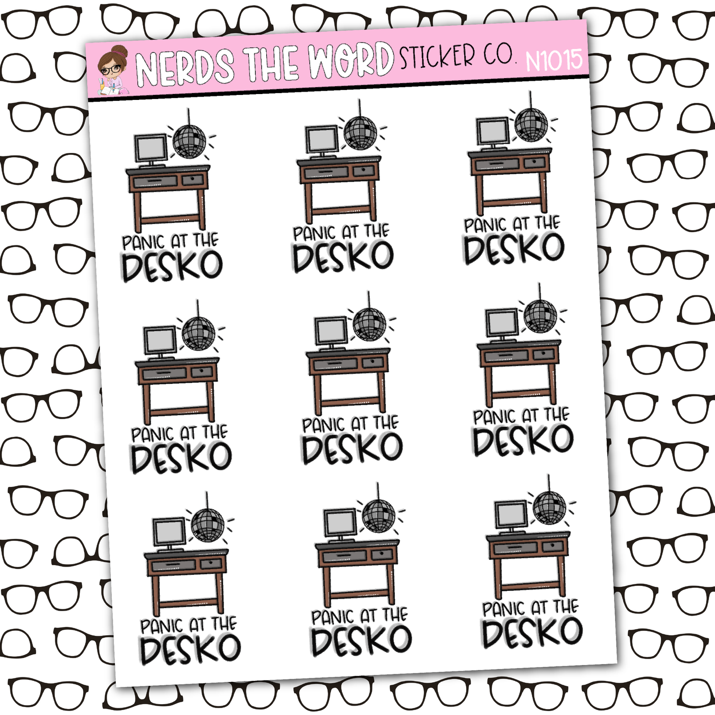 Panic At The Desko Sticker Sheet
