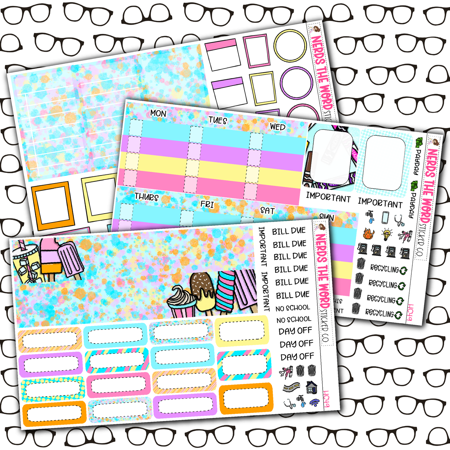 Chill Out Monthly, Weekly and or Journaling Sticker Kit