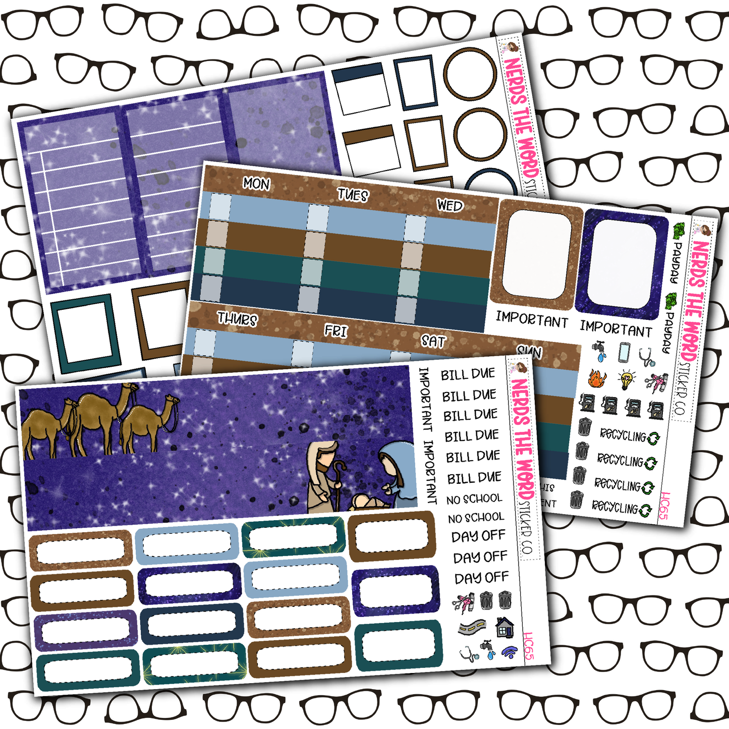 Nativity Monthly, Weekly and or Journaling Sticker Kit