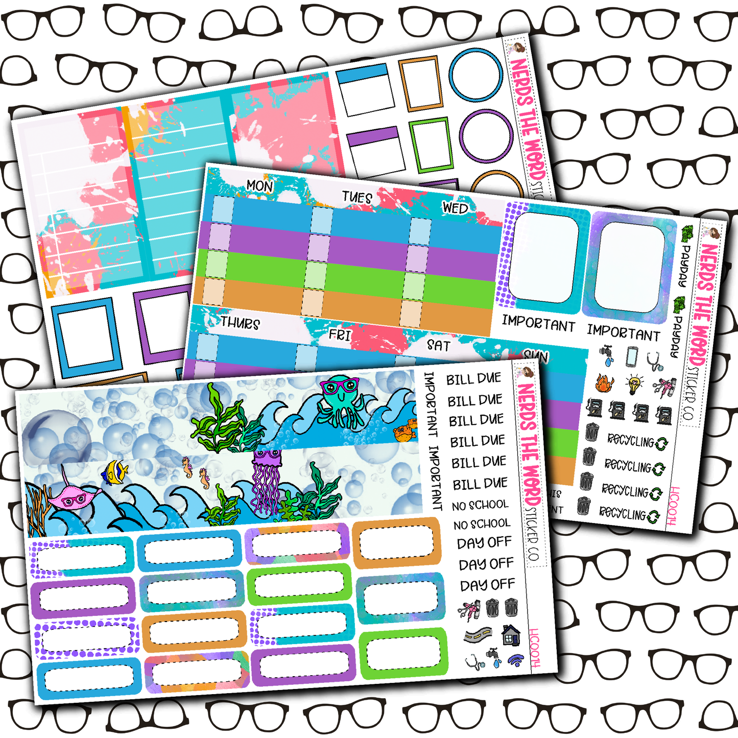 Under the Sea Monthly, Weekly and or Journaling Sticker Kit