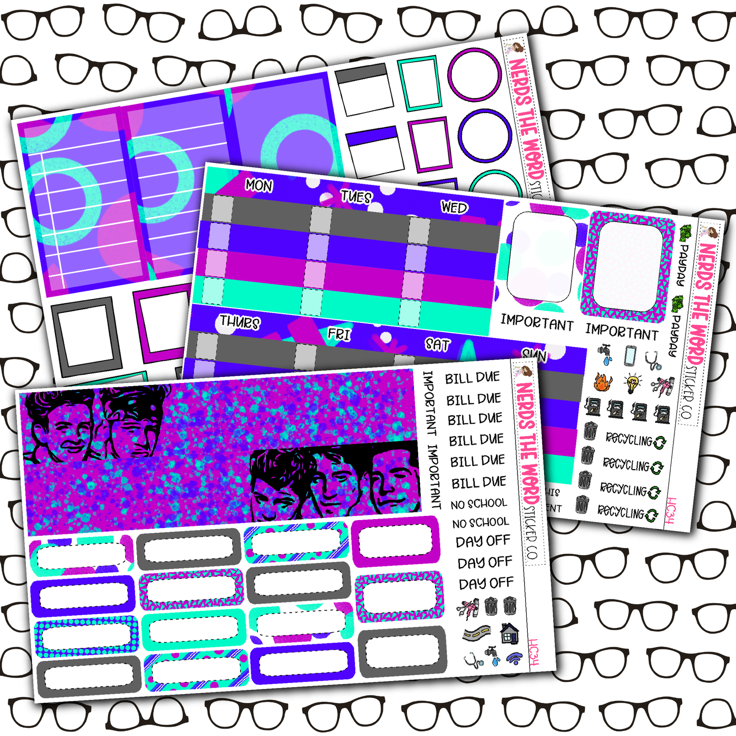 NKOTB Monthly, Weekly and or Journaling Sticker Kit