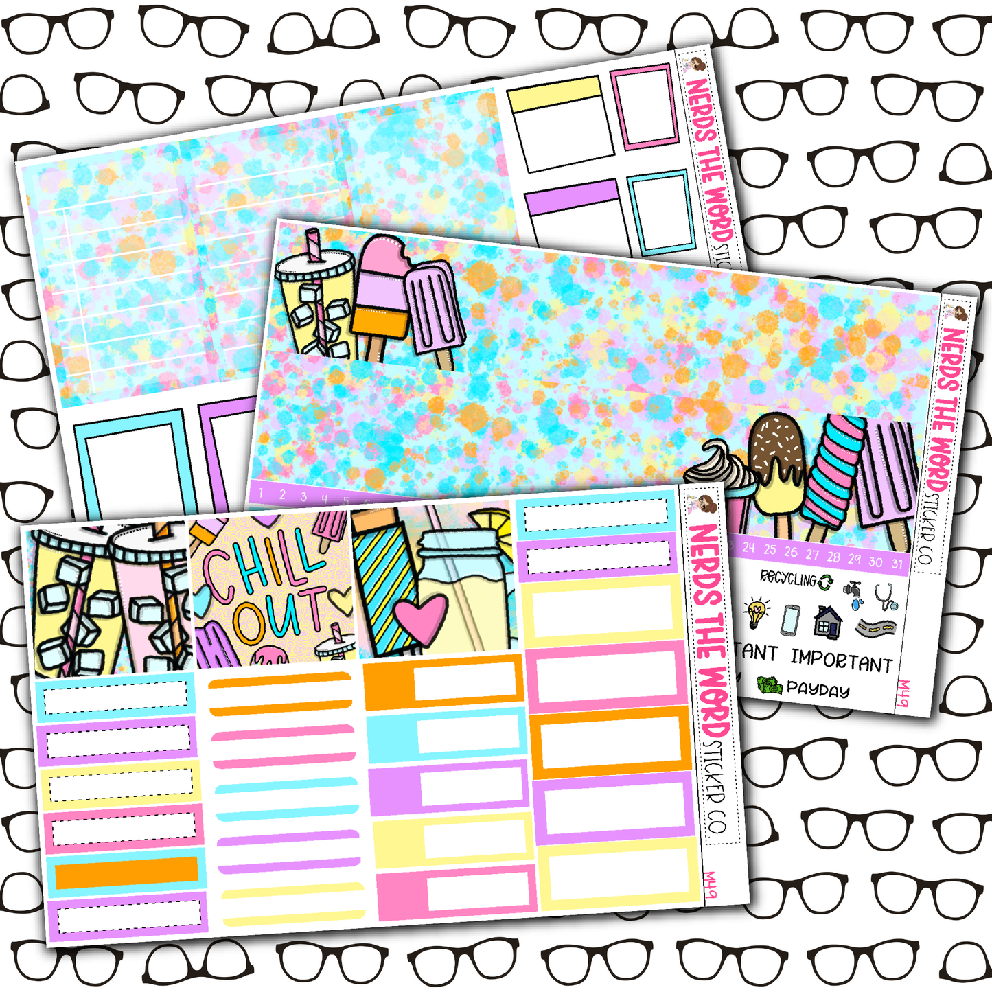 Chill Out Monthly, Weekly and or Journaling Sticker Kit