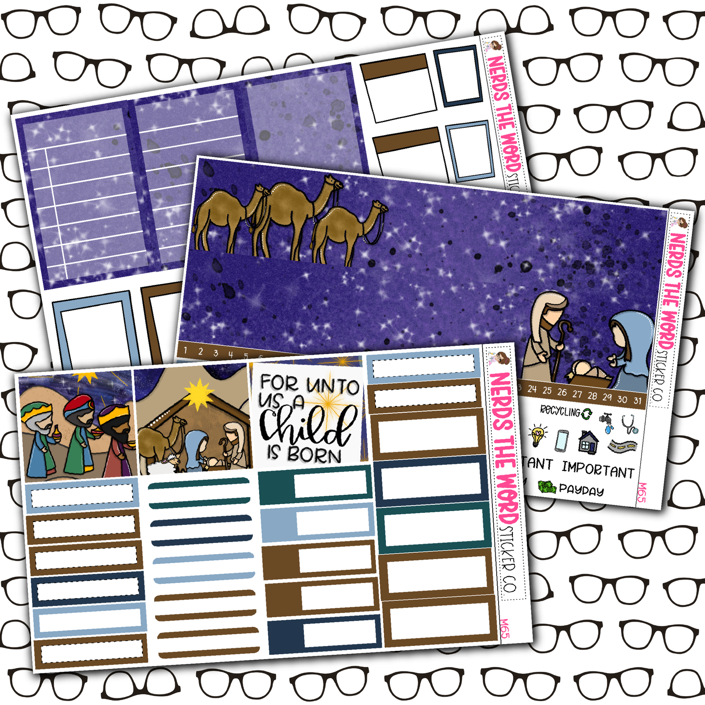 Nativity Monthly, Weekly and or Journaling Sticker Kit
