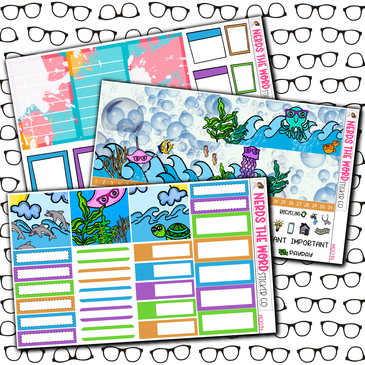 Under the Sea Monthly, Weekly and or Journaling Sticker Kit