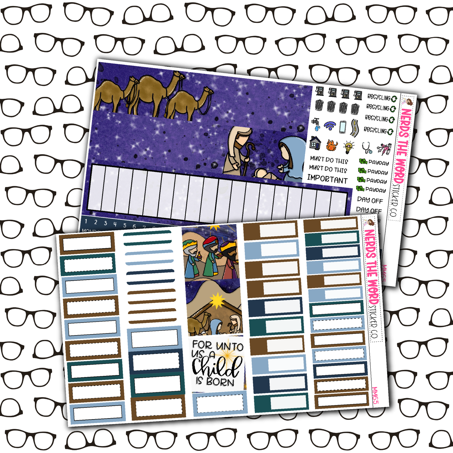 Nativity Monthly, Weekly and or Journaling Sticker Kit