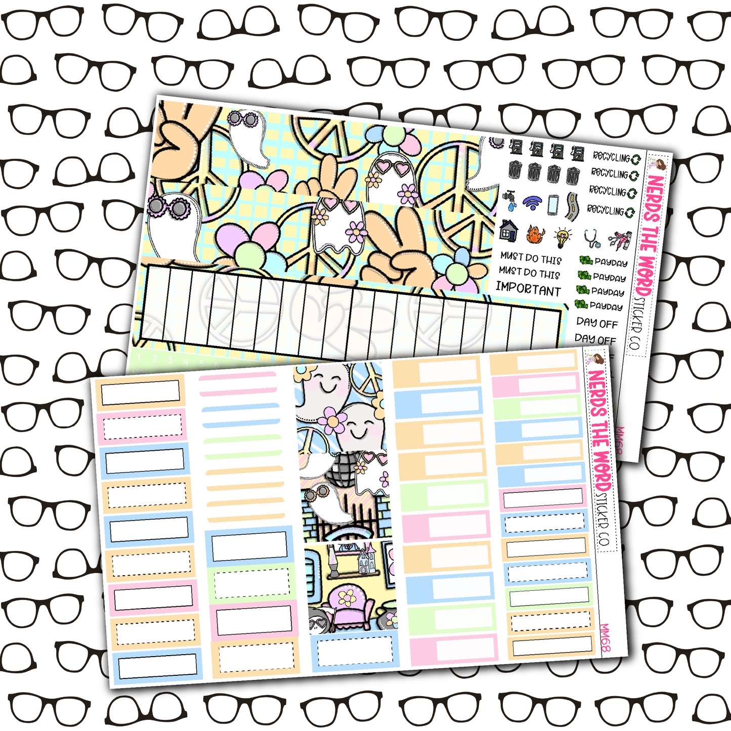Groovy Halloween Monthly, Weekly and or Journaling Sticker Kit