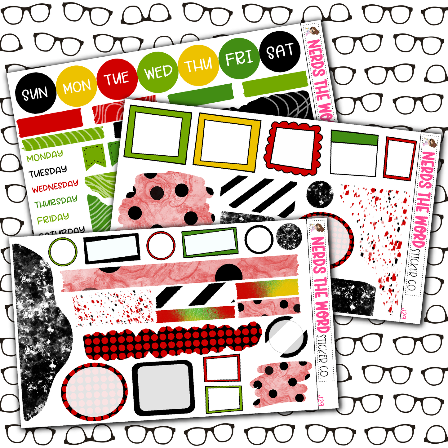 Ladybug Gnomes Monthly, Weekly and or Journaling Sticker Kit