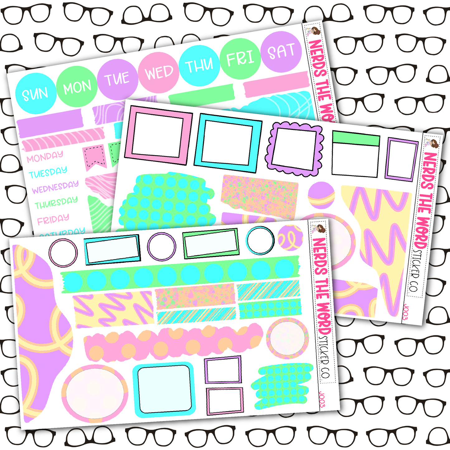 Monster Love Monthly, Weekly and or Journaling Sticker Kit