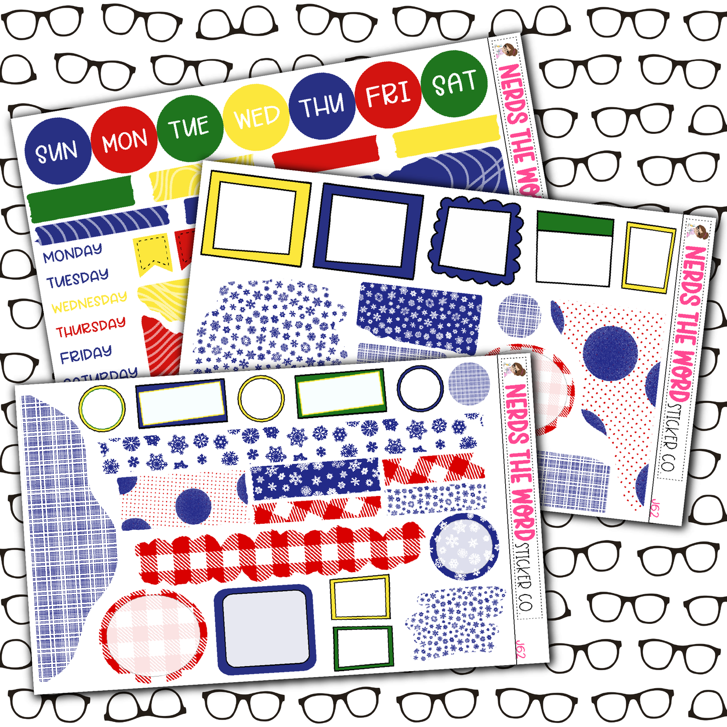 Dog Christmas Monthly, Weekly and or Journaling Sticker Kit