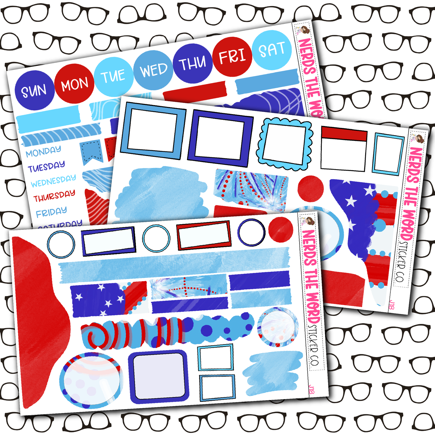 Firework Monthly, Weekly and or Journaling Sticker Kit