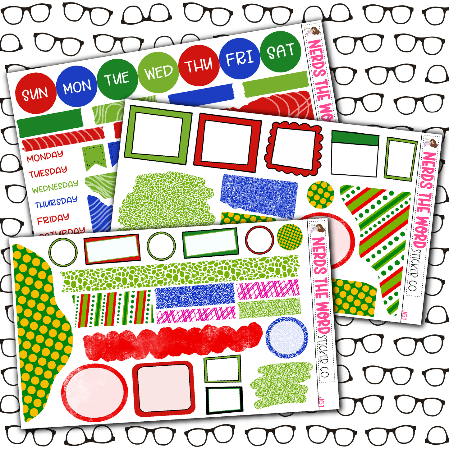 Ugly Sweater Monthly, Weekly and or Journaling Sticker Kit