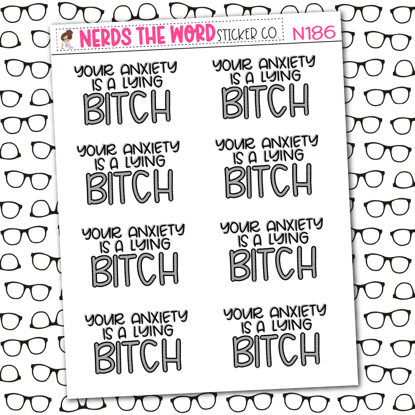 Anxiety is a Bitch Sticker Sheet