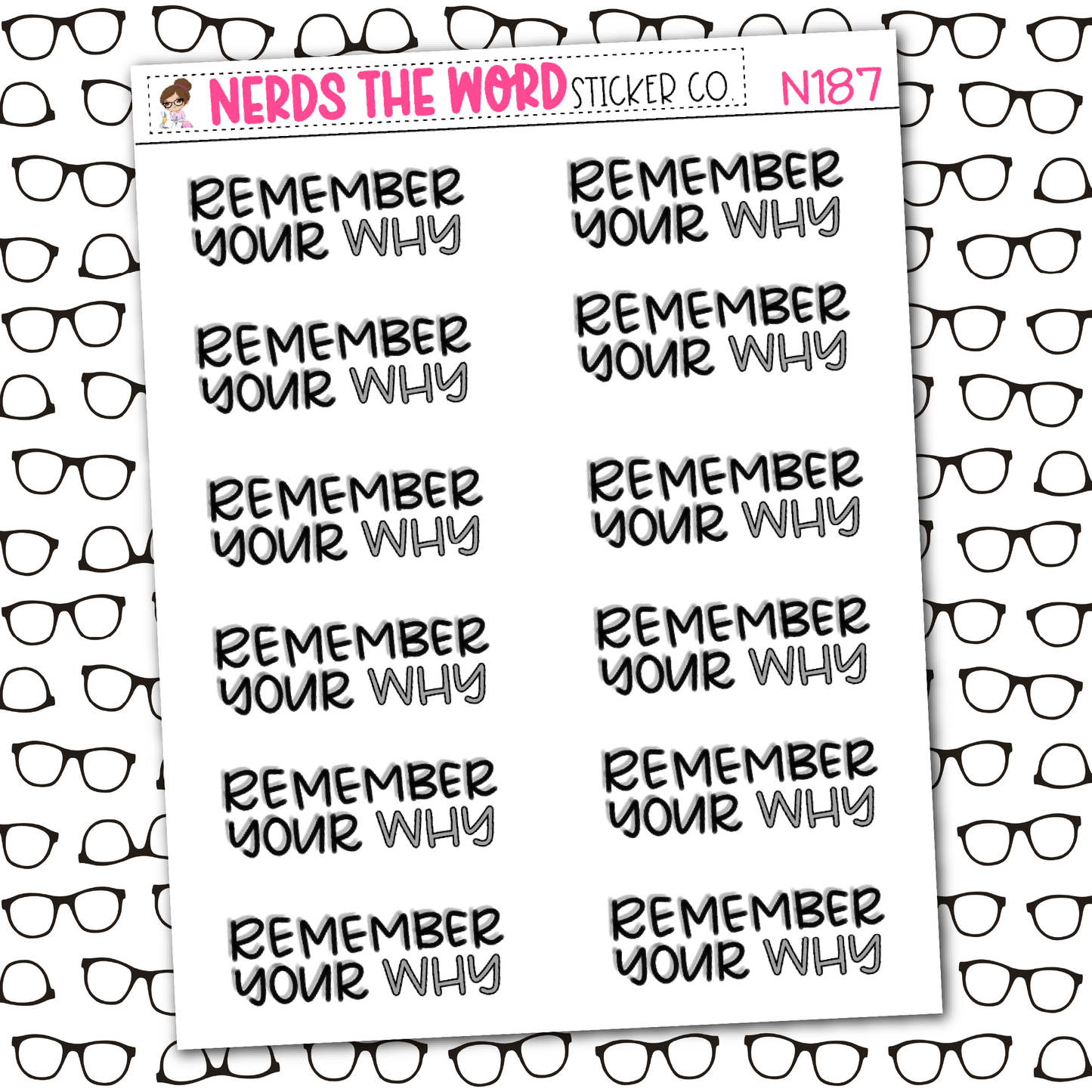 Remember your Why Sticker Sheet