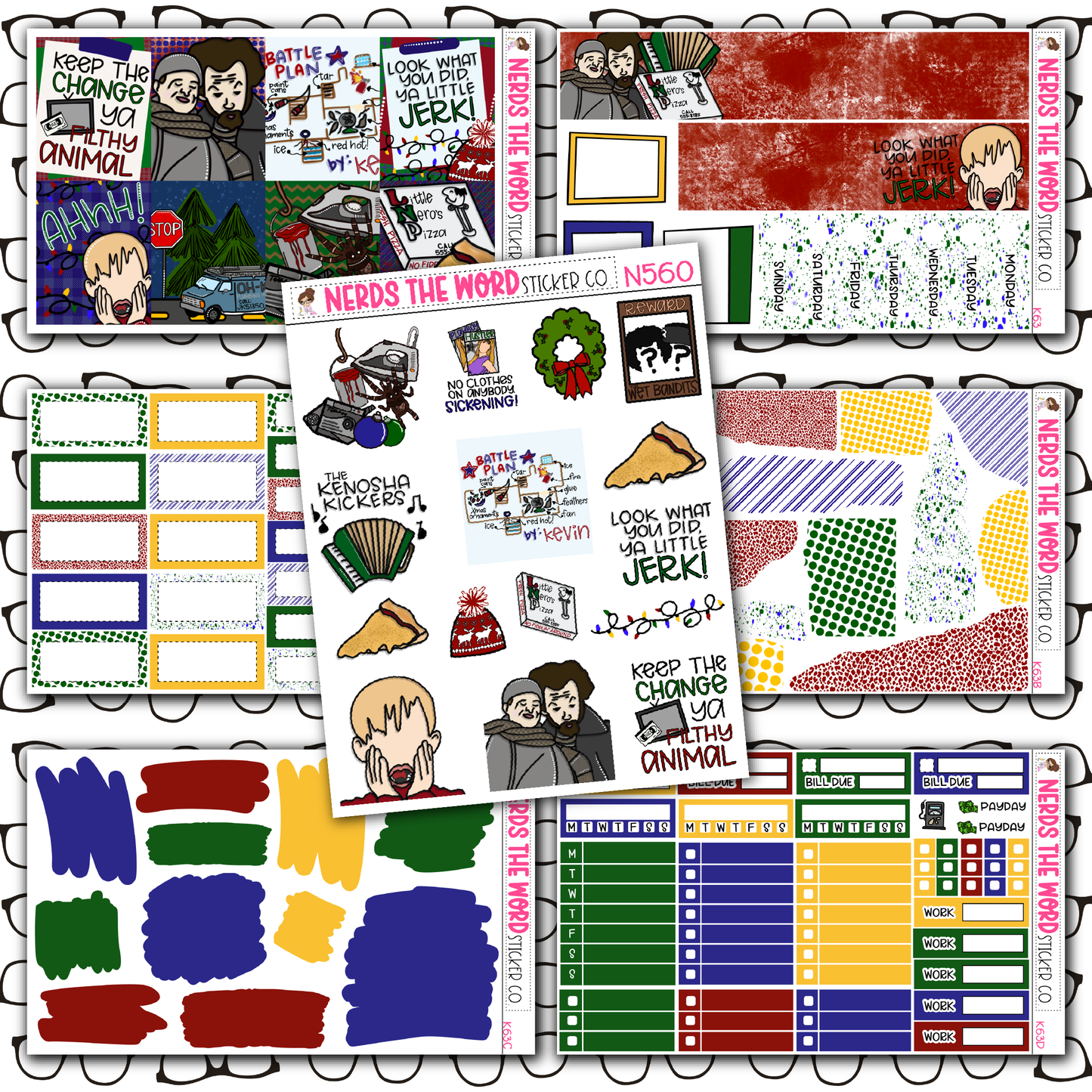 KEVIN! Monthly, Weekly and or Journaling Sticker Kit