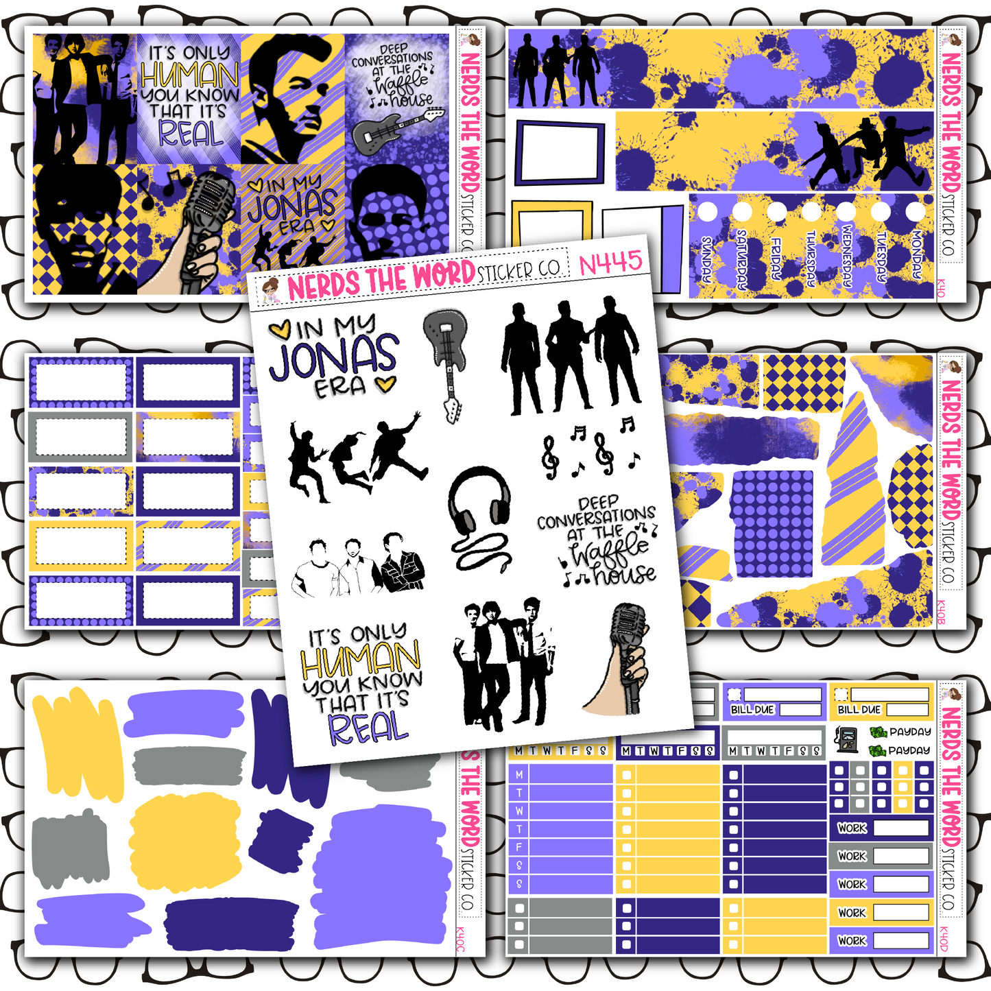 Jonas Monthly, Weekly and or Journaling Sticker Kit