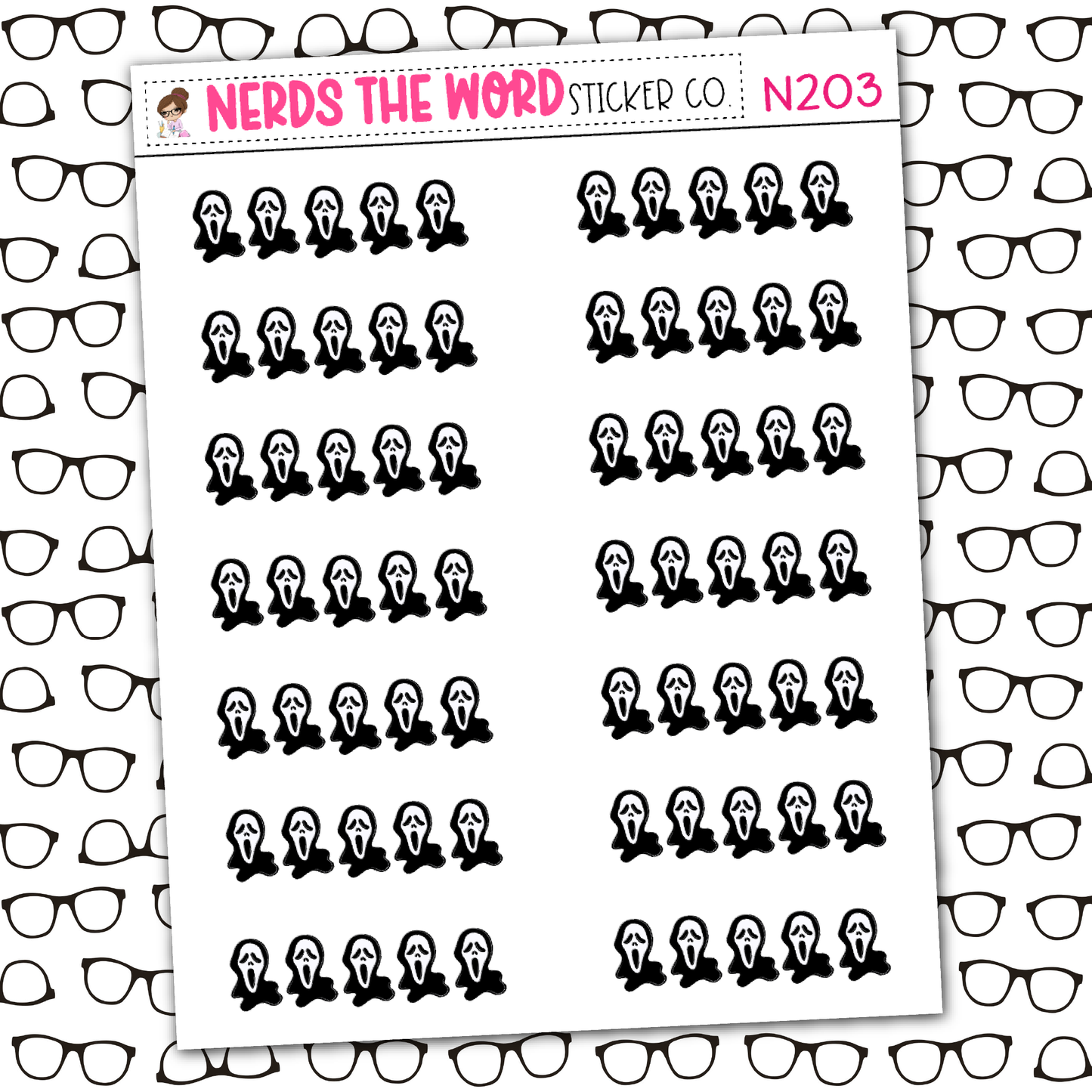 Scary Face Rating Sticker Sheet