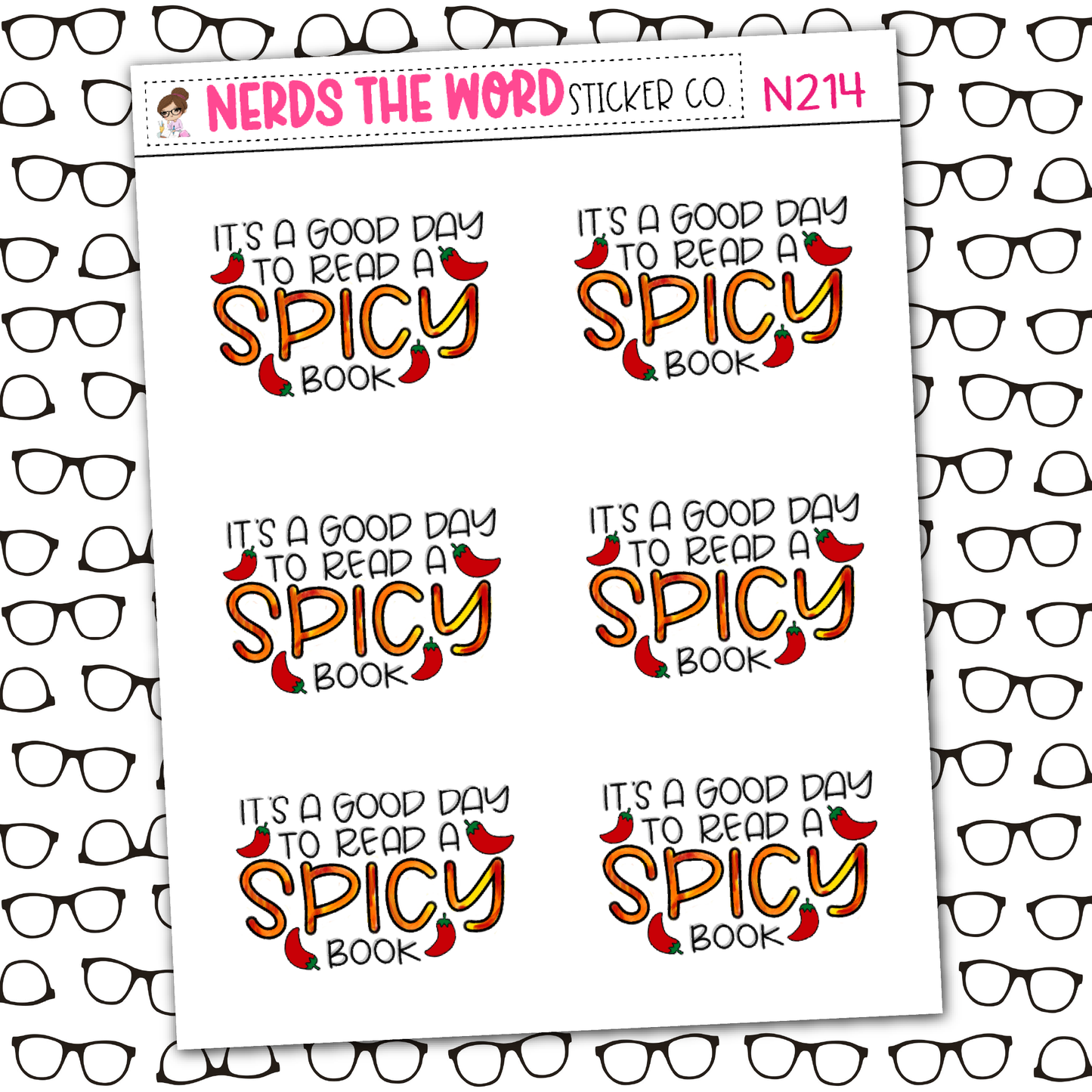 Spicy Books Sticker Sheet