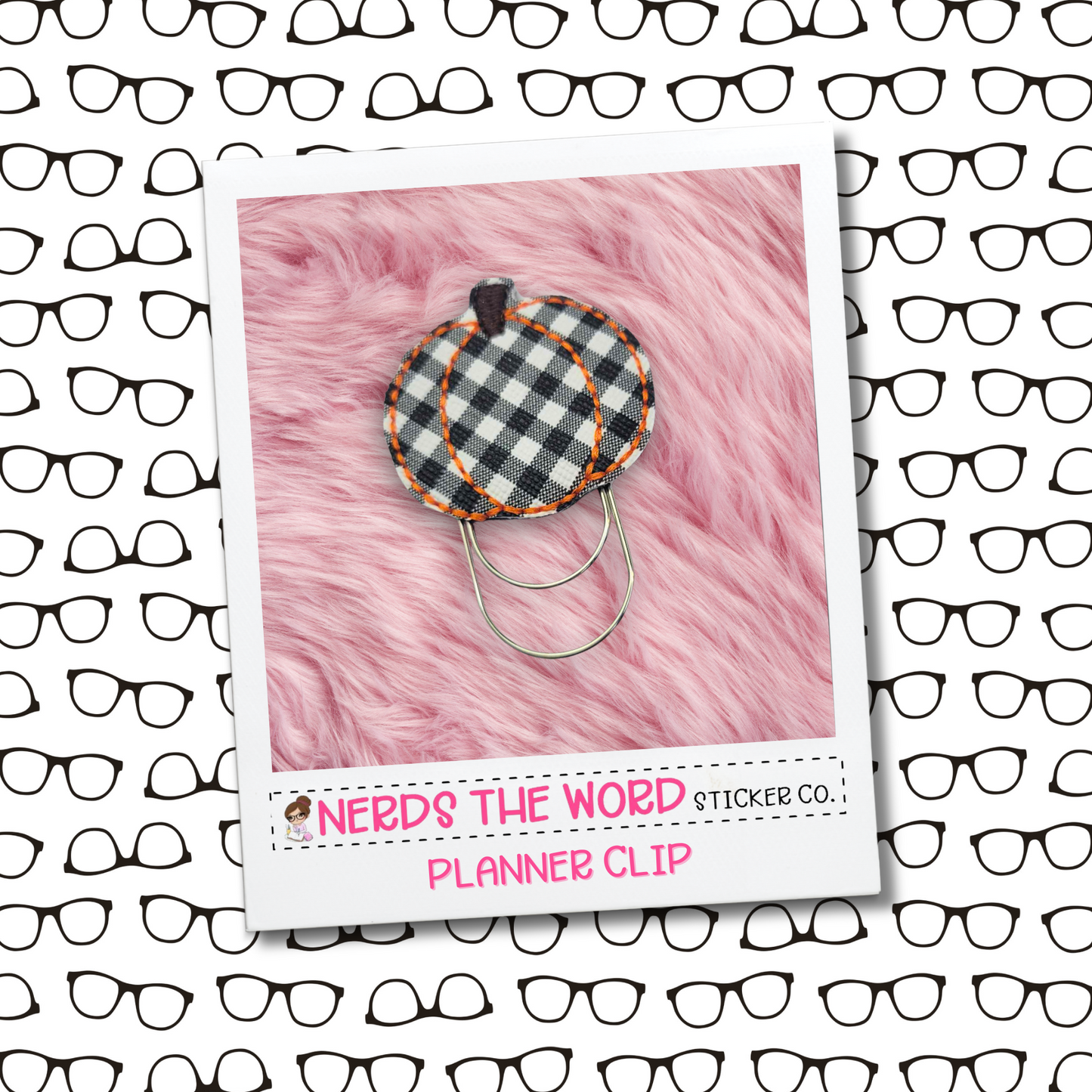Buffalo Plaid Pumpkin Planner Paper Clip