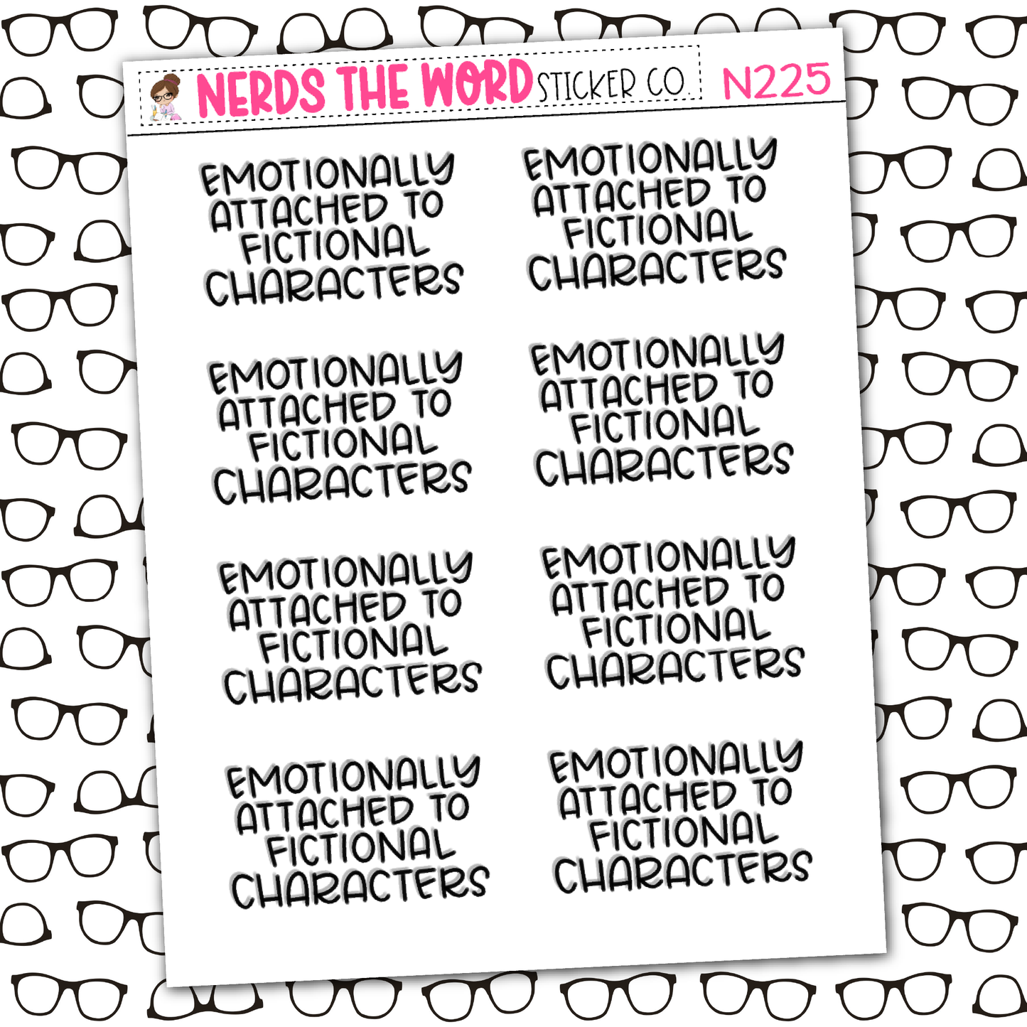 Fictional Characters Sticker Sheet