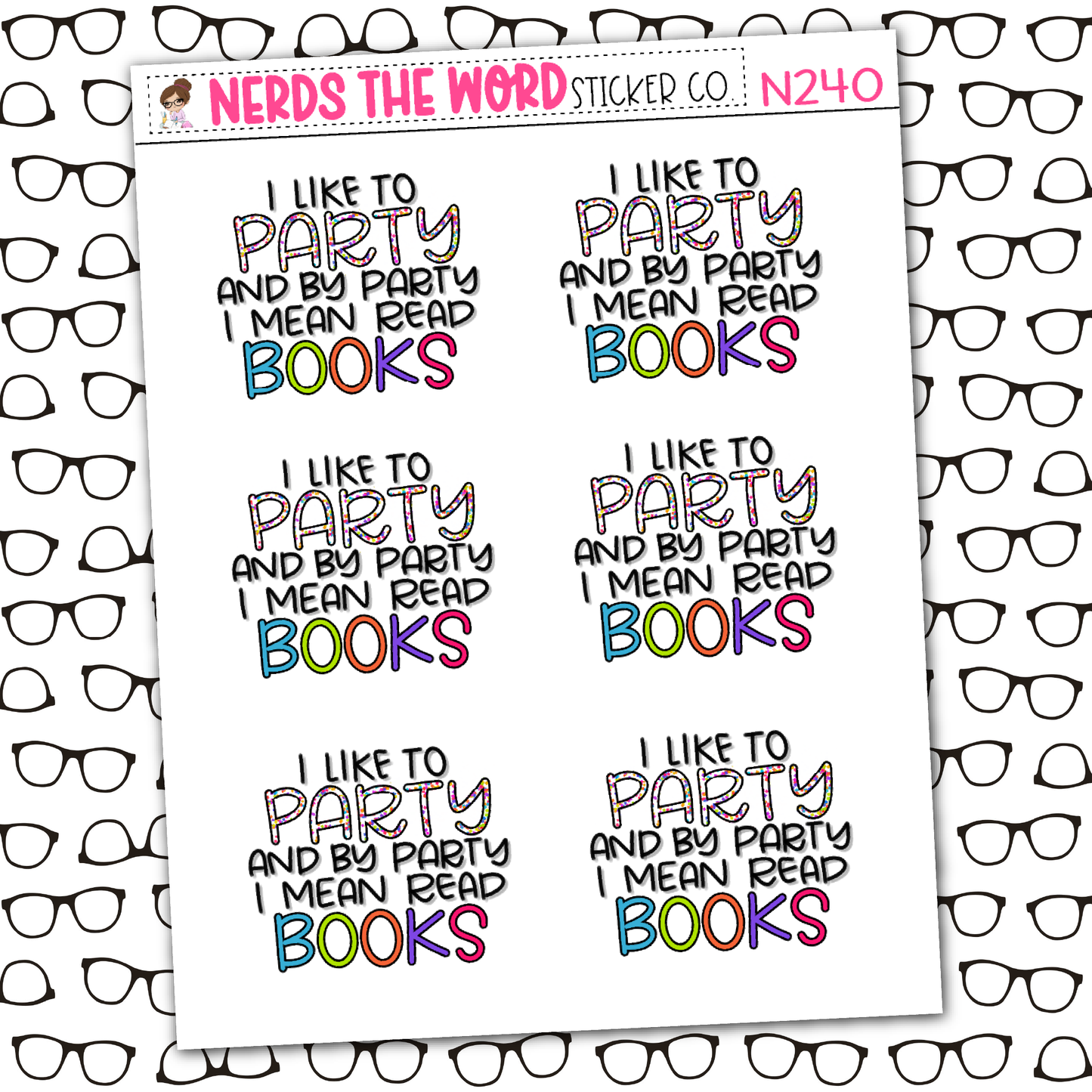 Like to Party Sticker Sheet