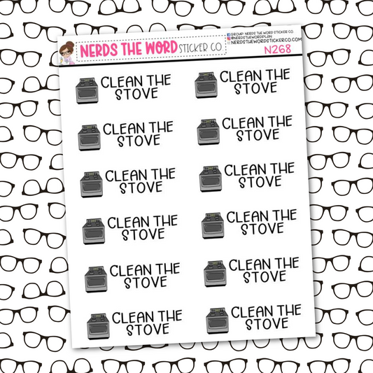 Clean the Stove Sticker Sheet