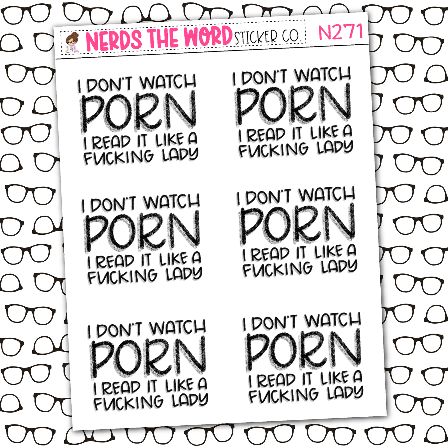 Read It Like a F*cking Lady Sticker Sheet