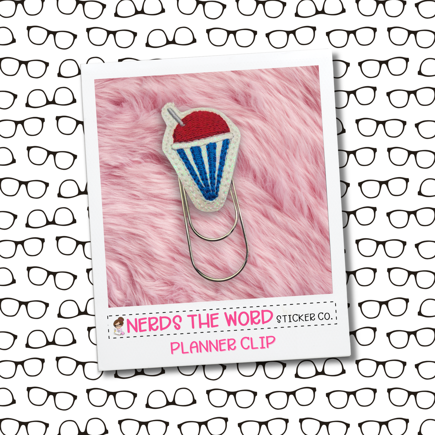 Red White & Blue Snowcone Planner Paper Clip