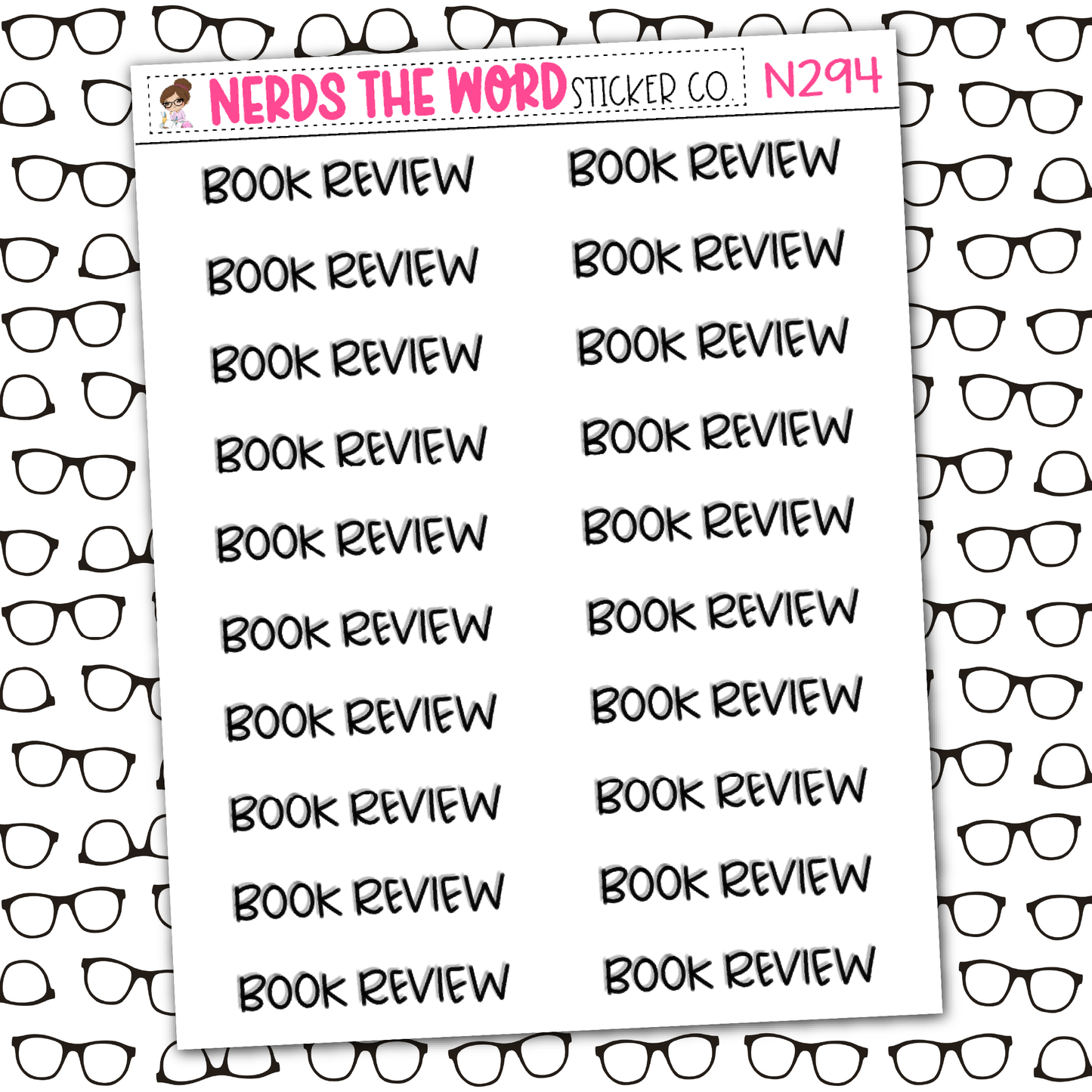 Book Review Sticker Sheet