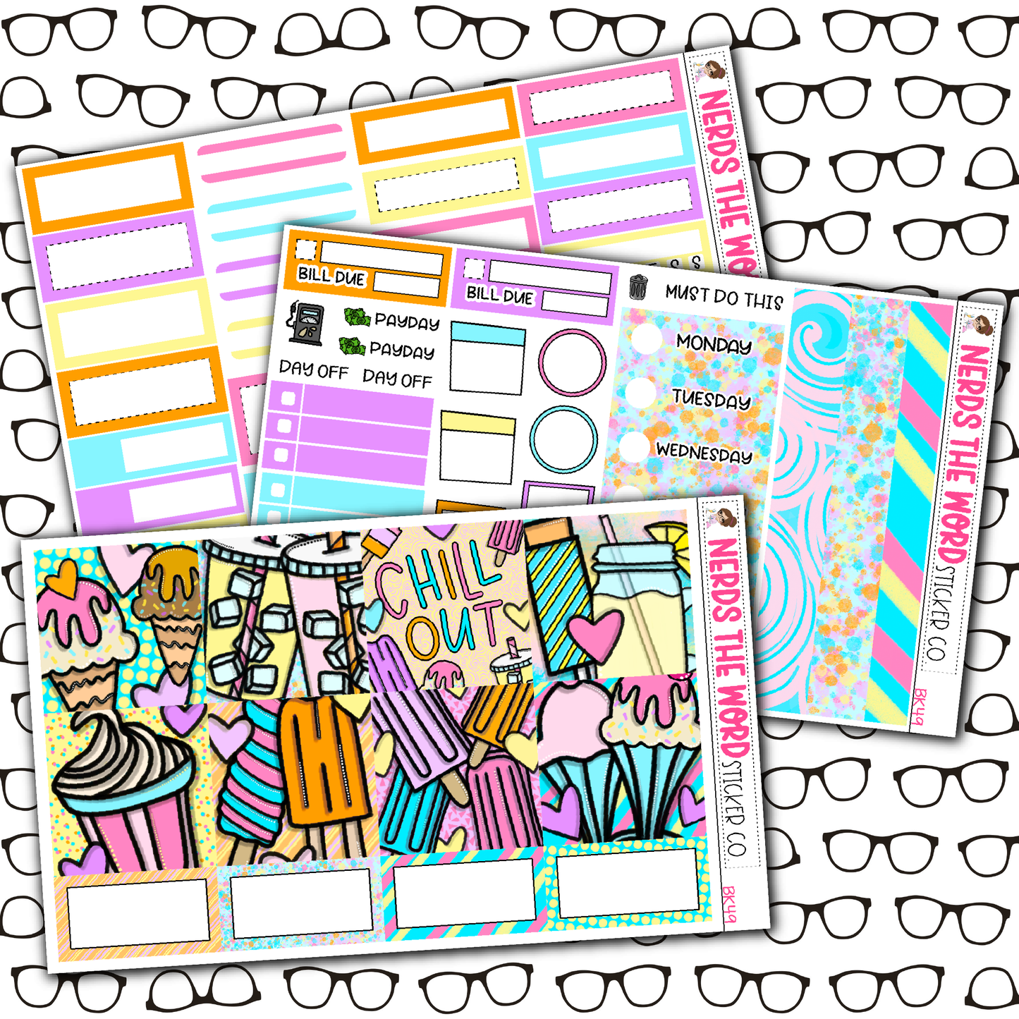 Chill Out Monthly, Weekly and or Journaling Sticker Kit