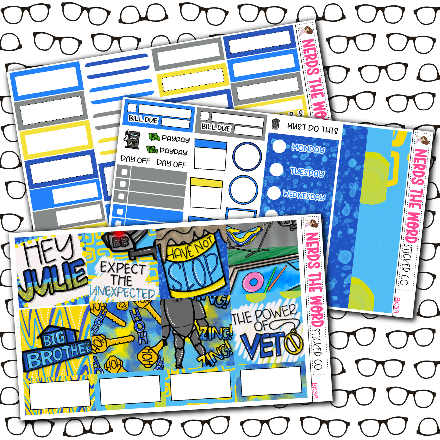 BB House Monthly, Weekly and or Journaling Sticker Kit