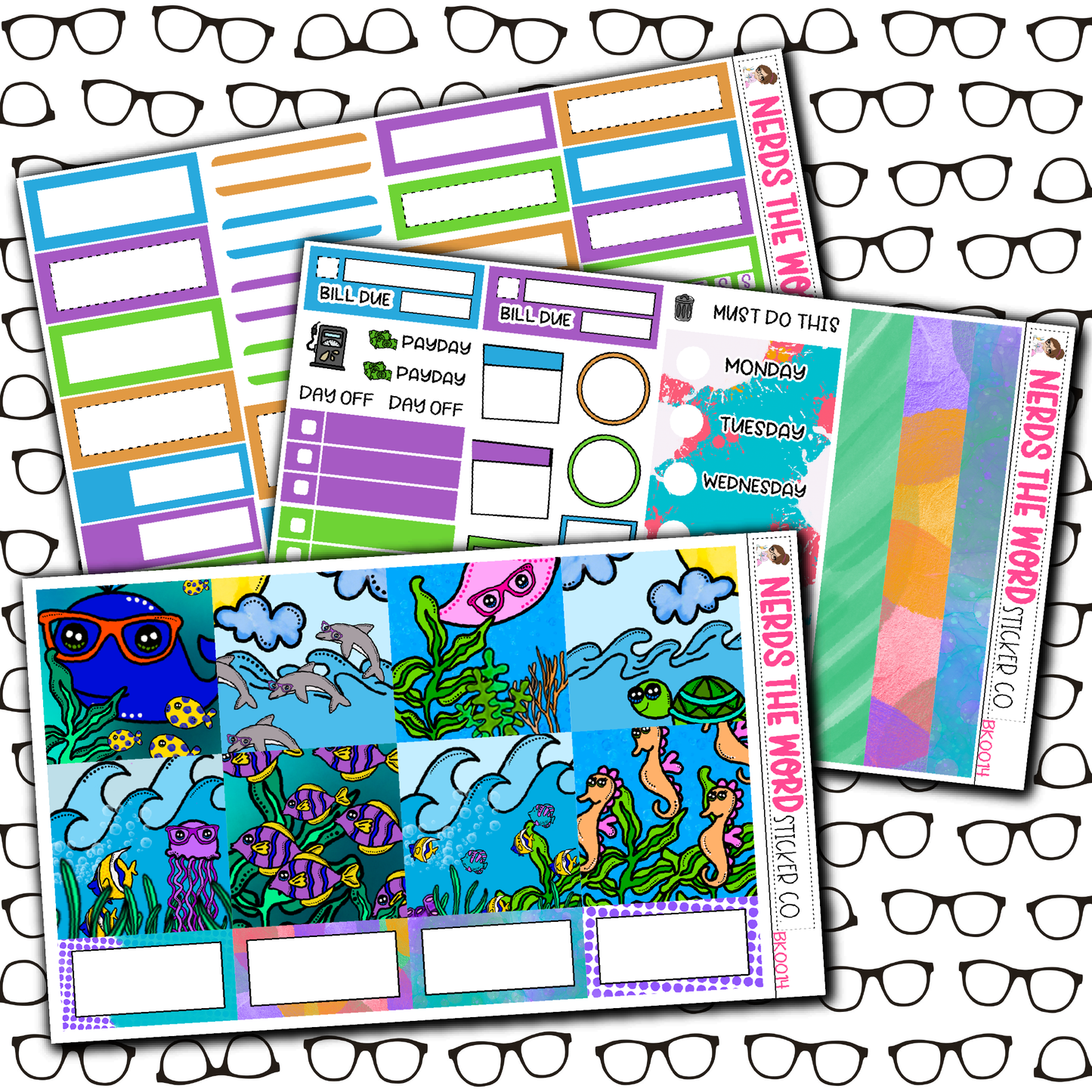 Under the Sea Monthly, Weekly and or Journaling Sticker Kit