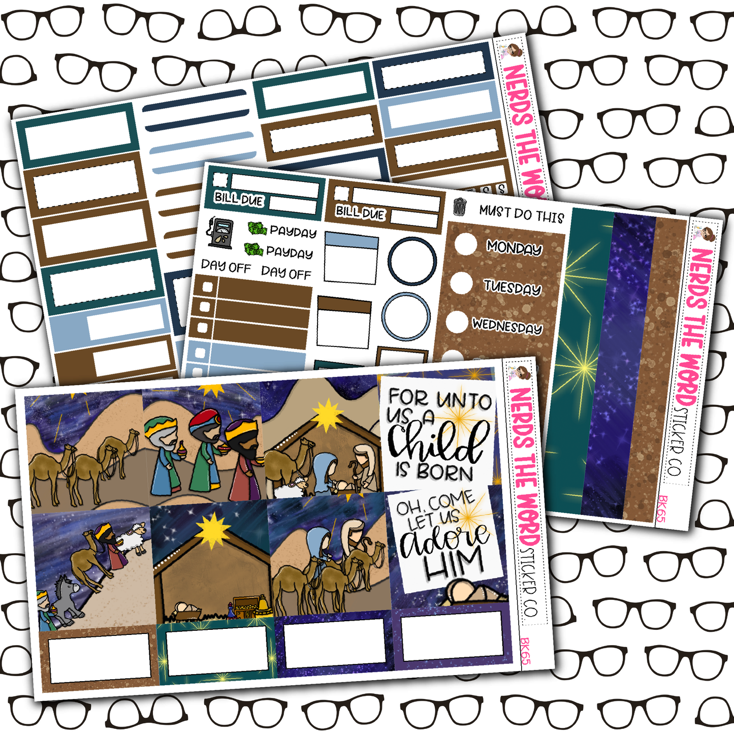 Nativity Monthly, Weekly and or Journaling Sticker Kit