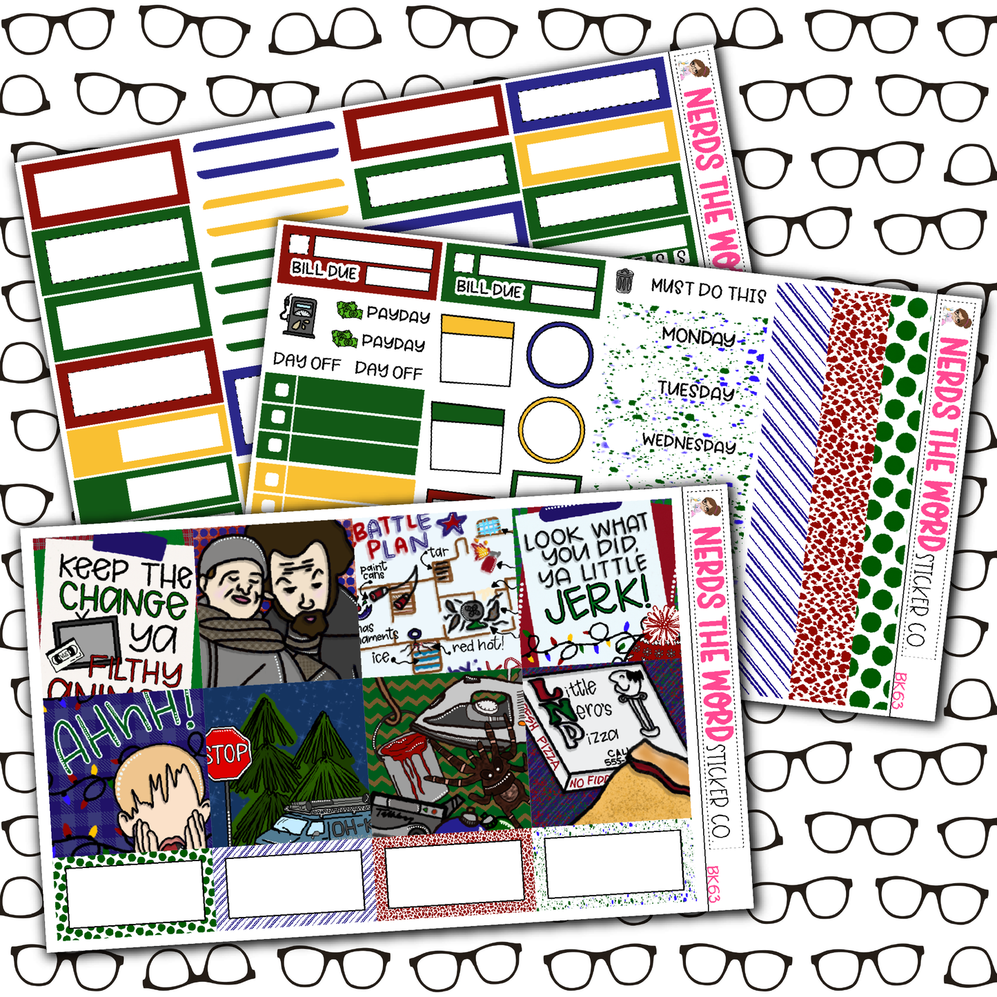 KEVIN! Monthly, Weekly and or Journaling Sticker Kit