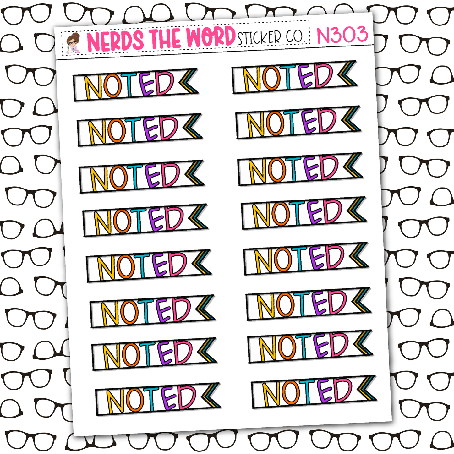 Noted Flag Sticker Sheet