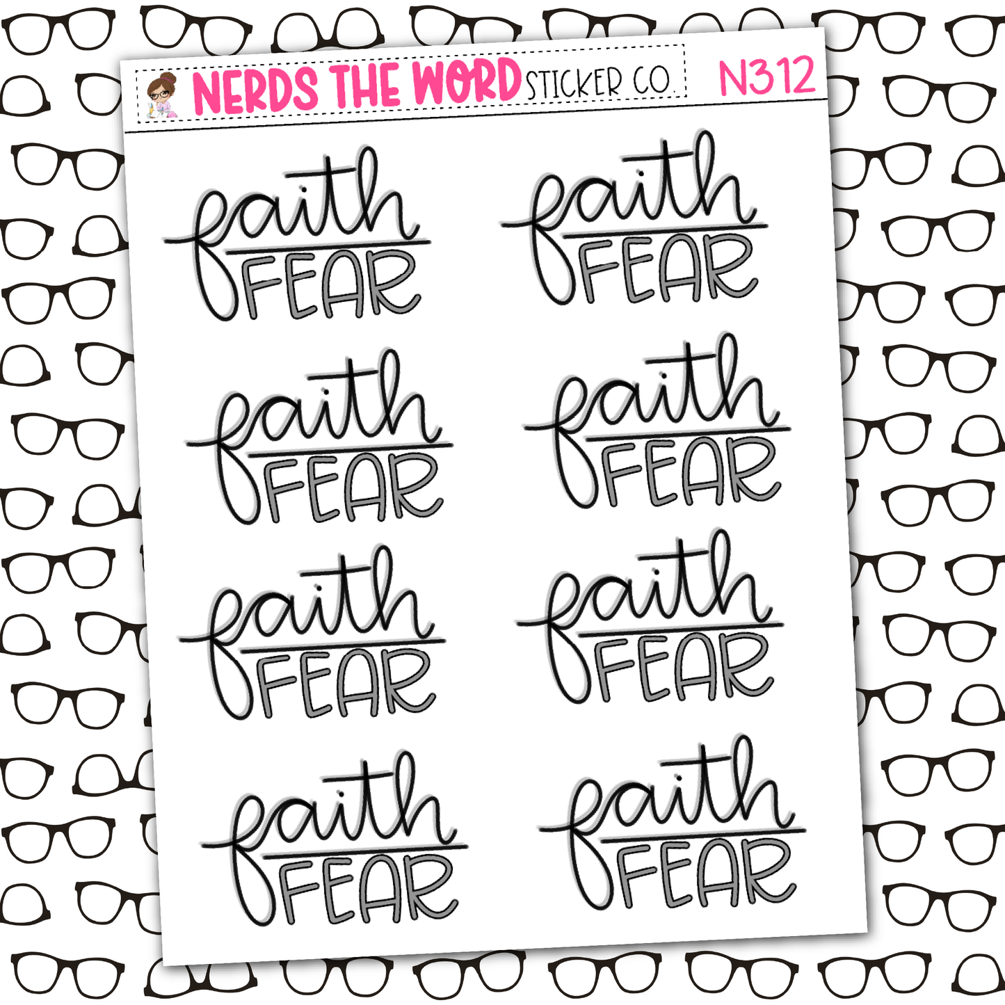Faith Over Fear Sticker Sheet