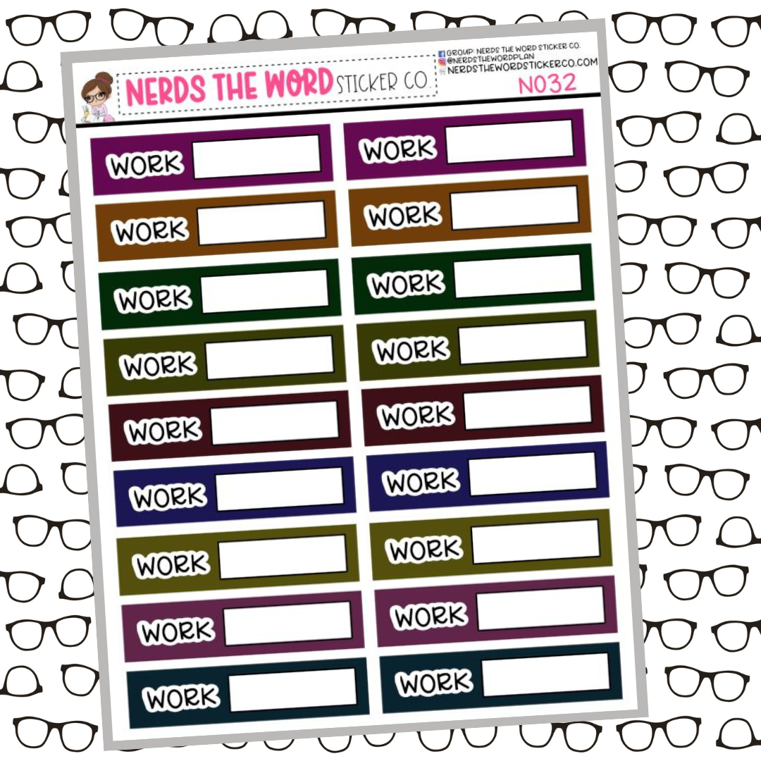 Regal Work Functional Box Sticker Sheet