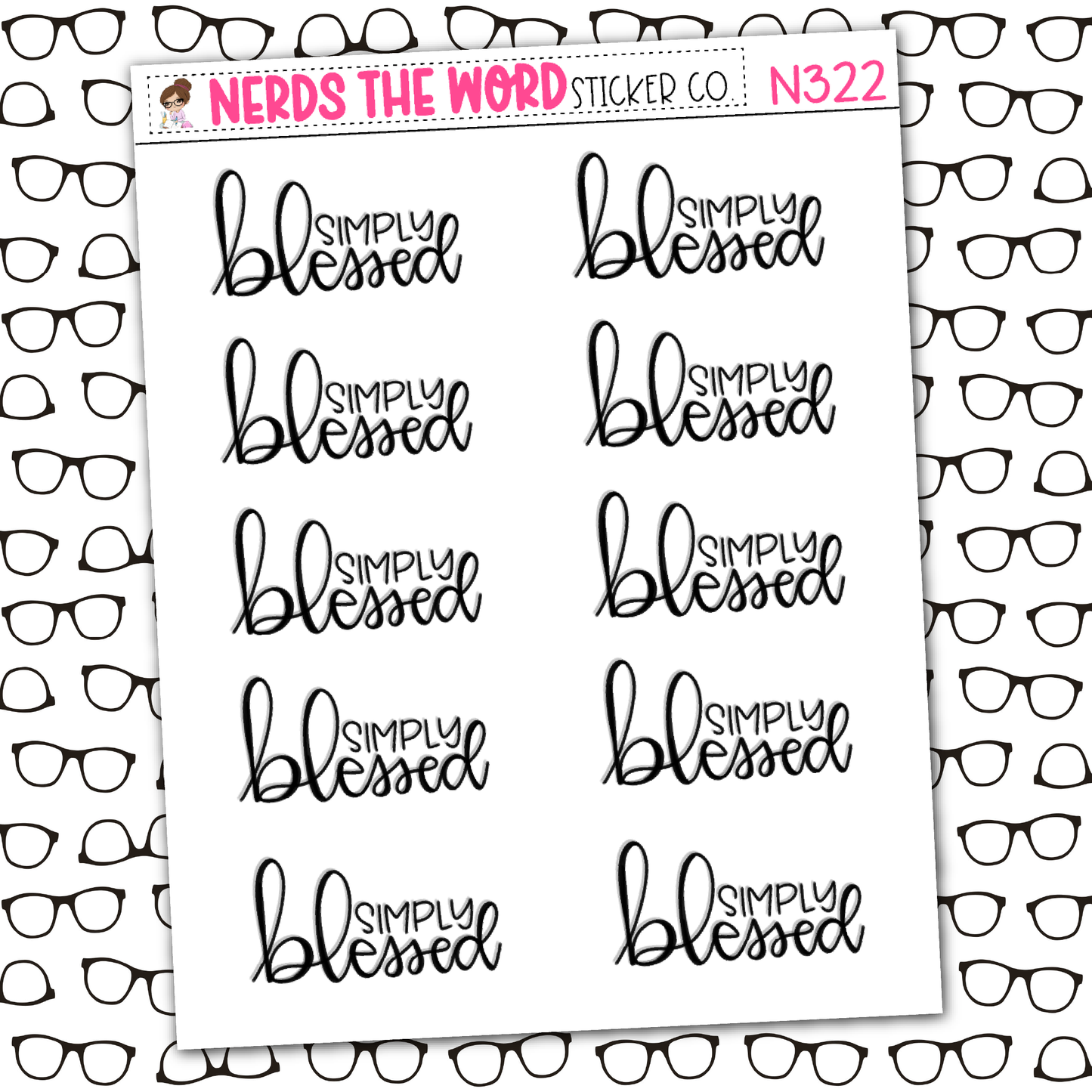 Simply Blessed Sticker Sheet