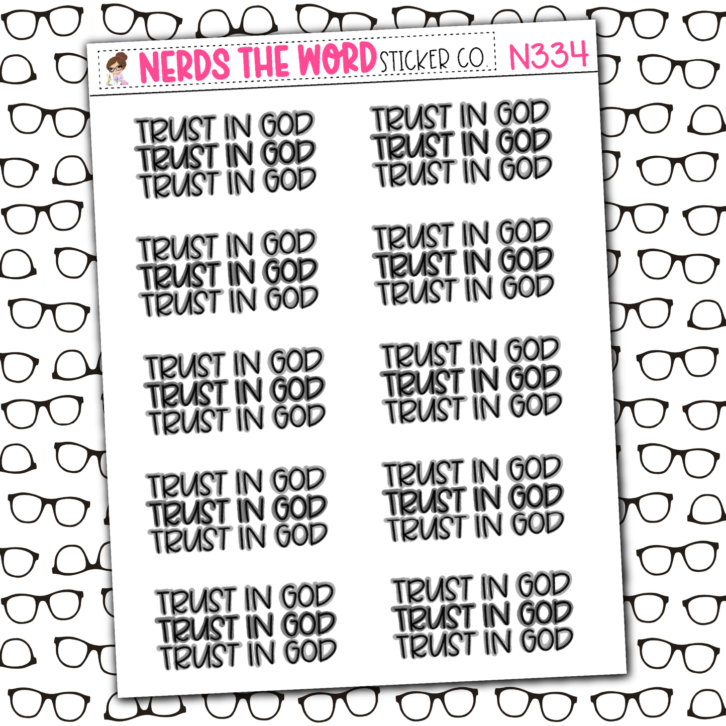 Trust in God Sticker Sheet