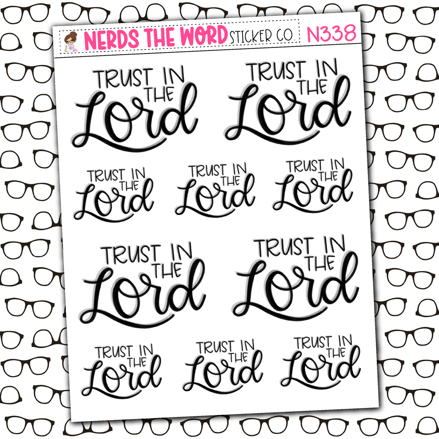 Trust in the Lord Sticker Sheet