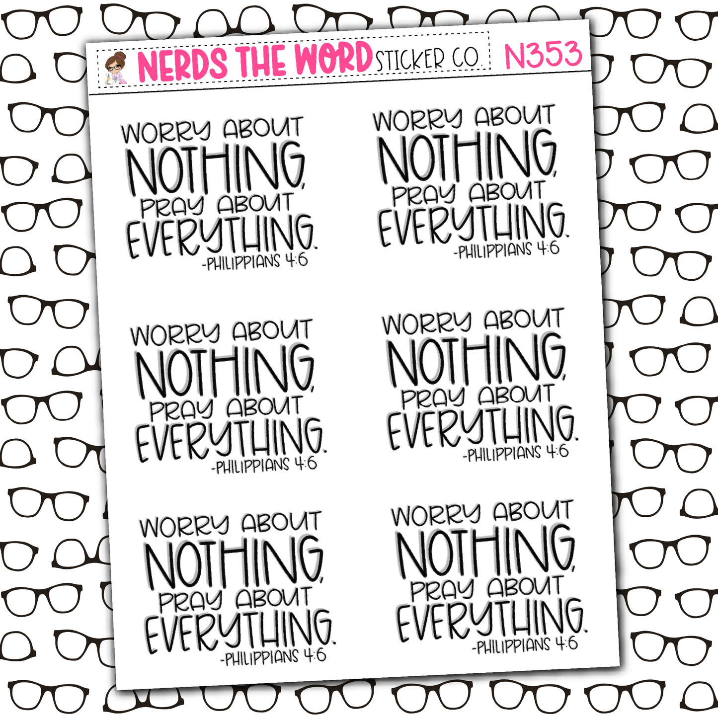 Worry About Nothing Sticker Sheet