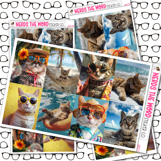 Summer Cats Planner Stickers Just Boxes