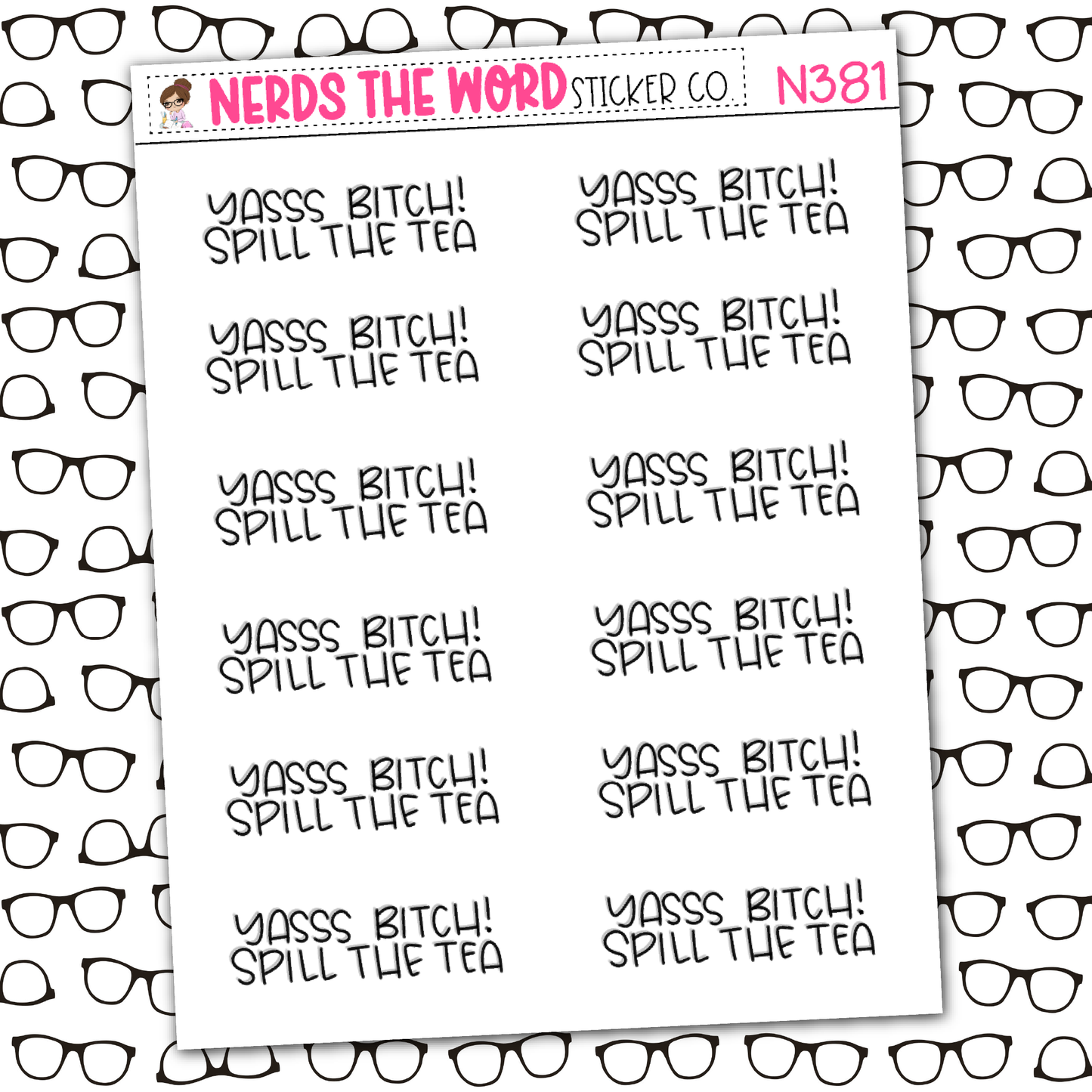 Spill the Tea Sticker Sheet