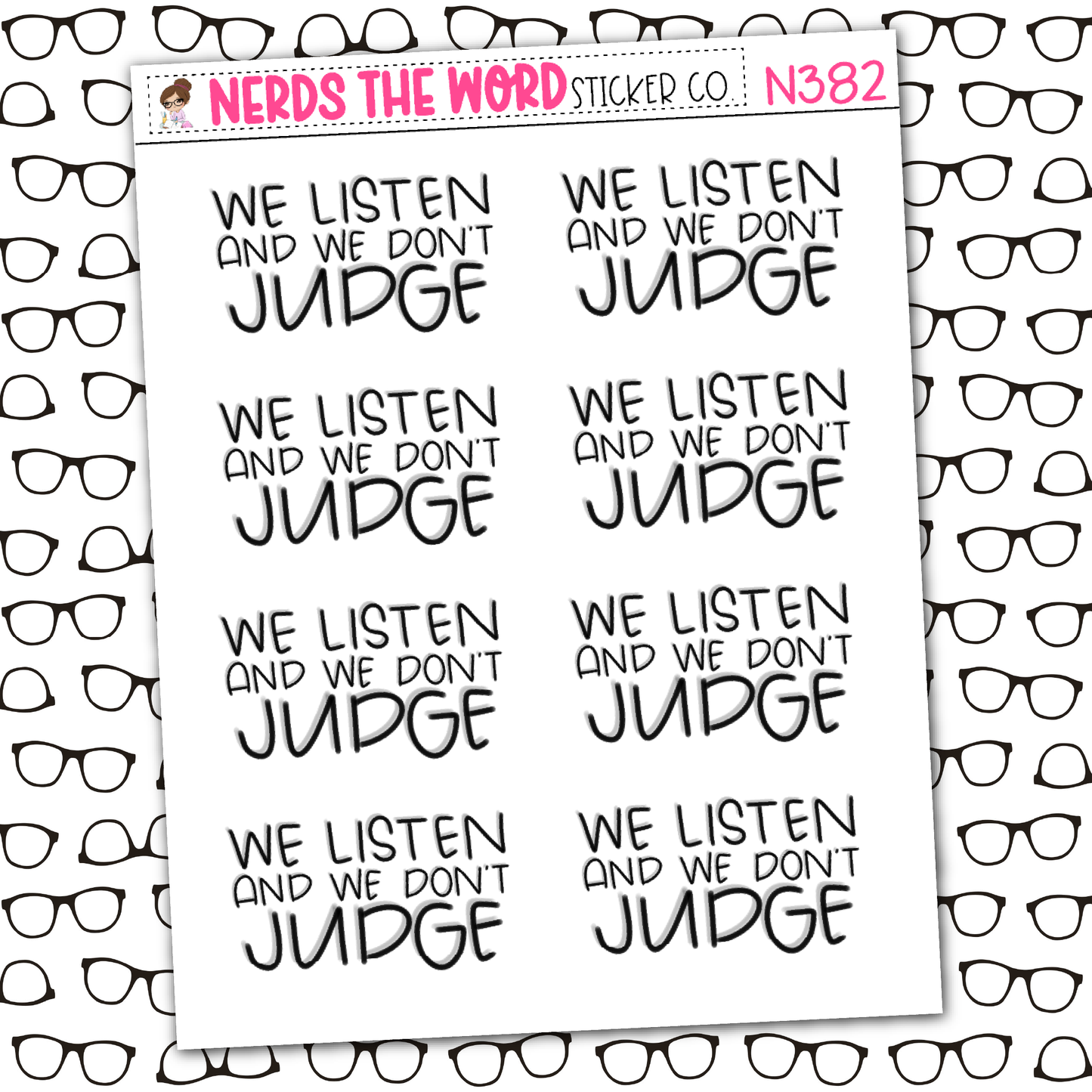We Listen Sticker Sheet